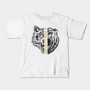 Wolf Vs Bear Kids T-Shirt